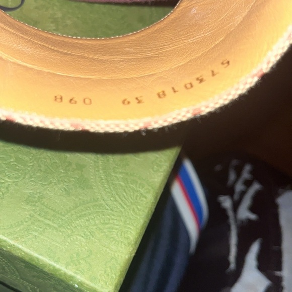 Gucci platform slide size 39 size 8 women’s use tan brown and burgundy - Picture 15 of 16